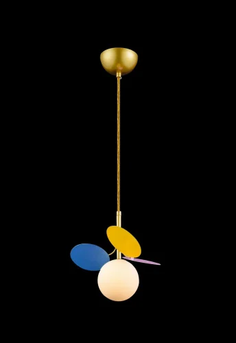Светильник подвесной Matisse 10008/1P mult LOFT IT разноцветный белый 1 лампа, основание золотое в стиле современный шар фото 4